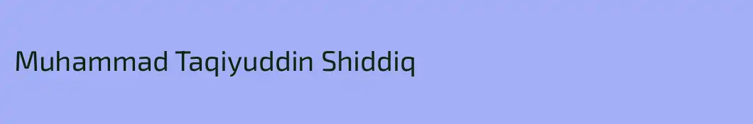 Muhammad Taqiyuddin Shiddiq